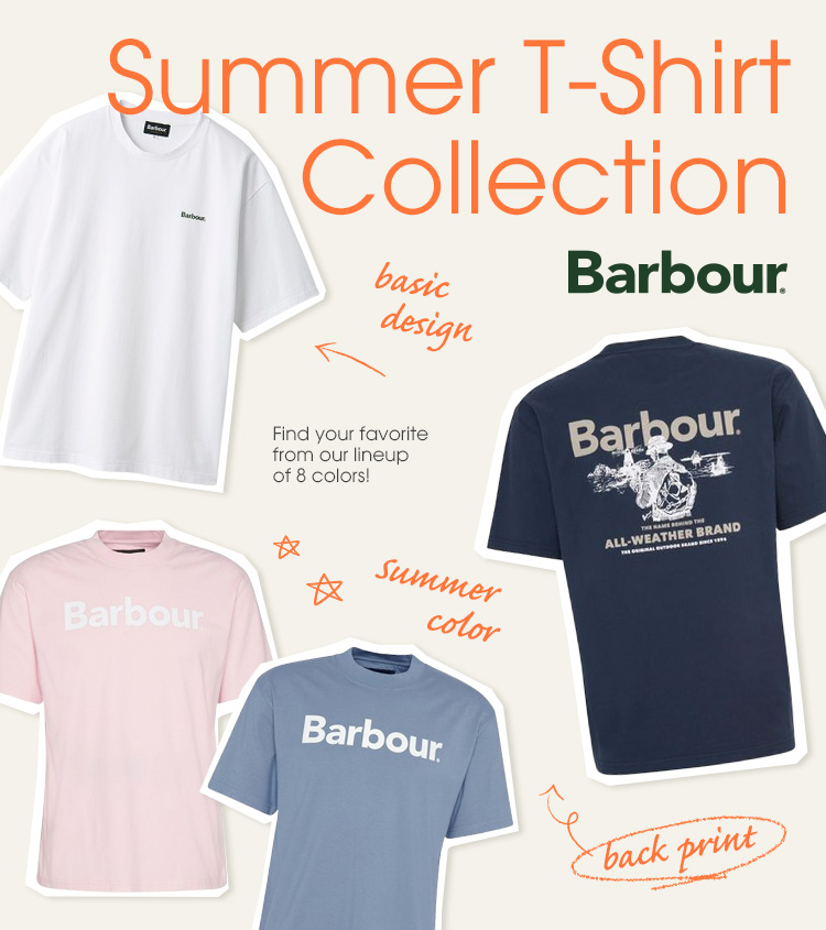 Barbour(バブアー)のニュース | 【Barbour】暑い夏の必須アイテム、Tシャツをご紹介