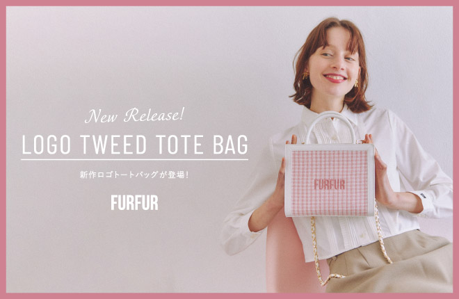 FURFUR LOGO TWEED TOTE BAG