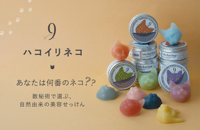 数秘術で選べる！？可笑しく真面目なネコ石鹸