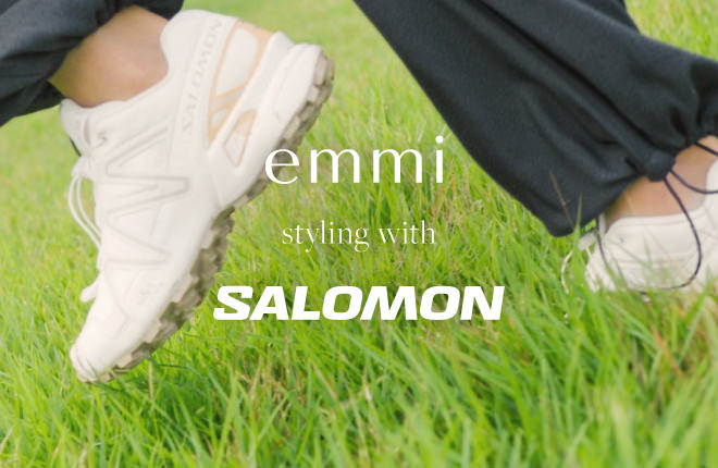 emmi styling with SALOMON  限定カラーのスニーカー登場！