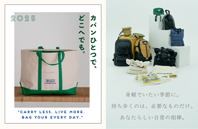 USAGI MENS　“CARRY LESS.LIVE MORE.BAG YOURS EVERY DAY.”