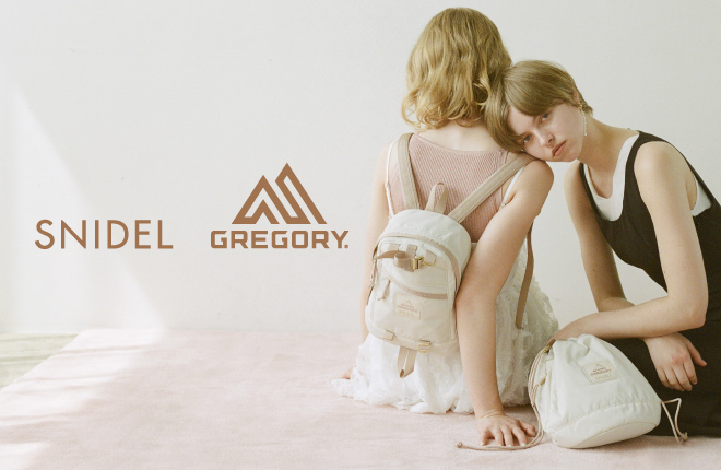 SNIDEL×GREGORY®　初のコラボレーションが登場。