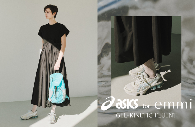 ASICS(アシックス)よりemmi別注のスニーカーが登場