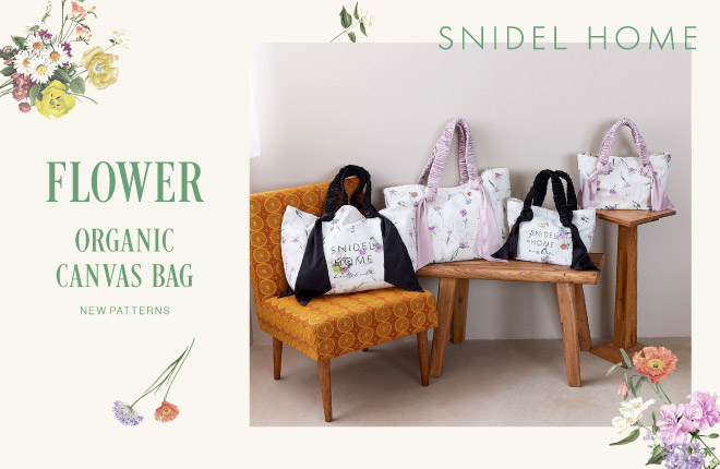 【7/16(水)12:00販売スタート】SNIDEL HOME(スナイデルホーム)の大人気オーガニックキャンバストートに花柄が新登場！