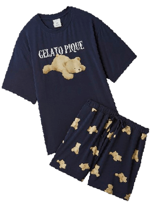 【ONLINE限定】【接触冷感】ベアワンポイントTシャツ&ショートパンツセット