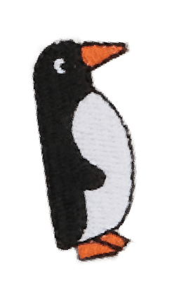 PIQUEのIの形をしたペンギン