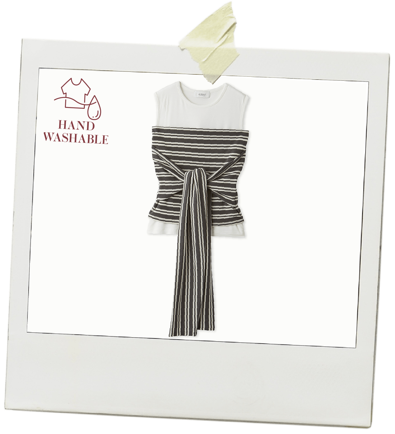                          HAND WASHABLE                         