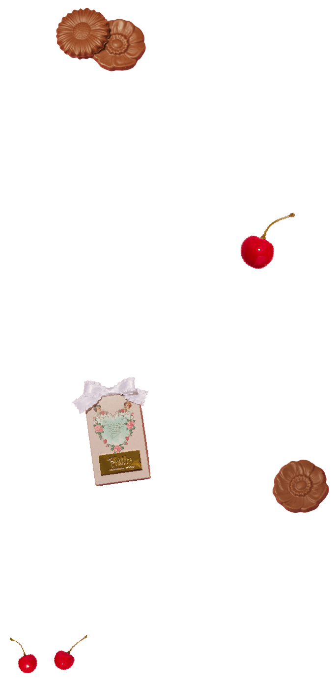 チョコレートとサクランボの背景画像