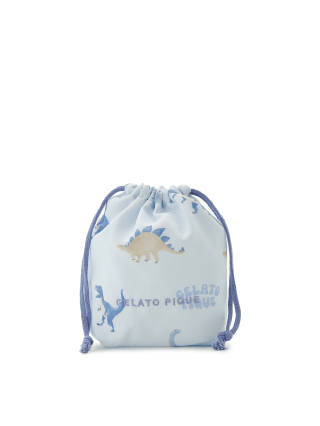                                Sサイズ 巾着バッグ「恐竜柄」