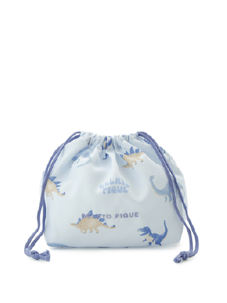                                  Mサイズ 巾着バッグ「恐竜柄」