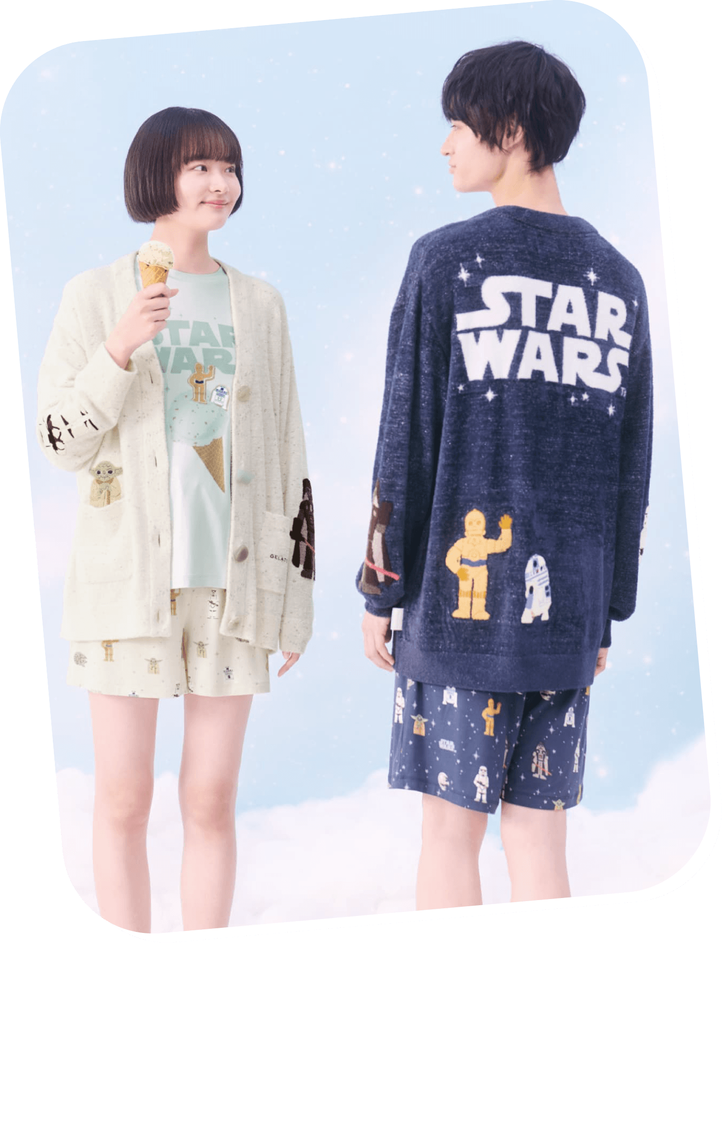 Unisex Cardigan 16,940yen LADIEs' T-shirt 5,830yen LADIEs' All-Over Print Short Pants 6,490yen Men's All-Over Print Shorts 6,930yen