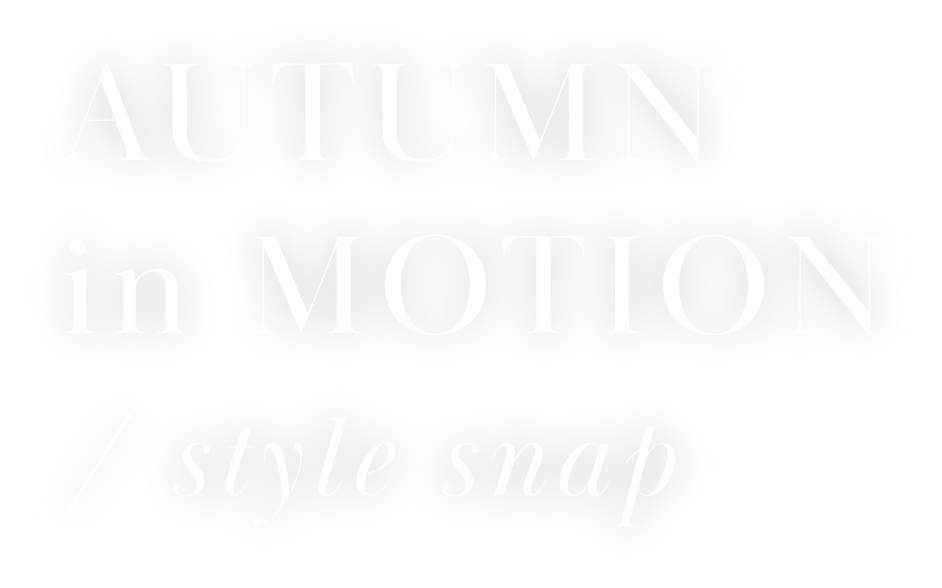 AUTUMN in MOTION / style snap